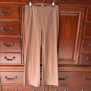 HALARA Brown Flex High Waisted Back Pocket, Slight Flare Dress Pants, large